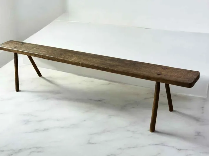 Pamono Antique French Rustic Farmhouse Bench Discount