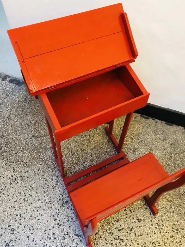 Pamono Antique French School Desk, 1920s Hot
