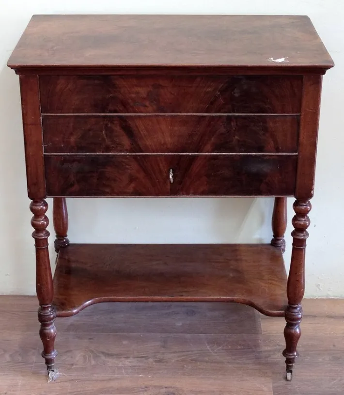Pamono Antique French Side Table on Casters Clearance