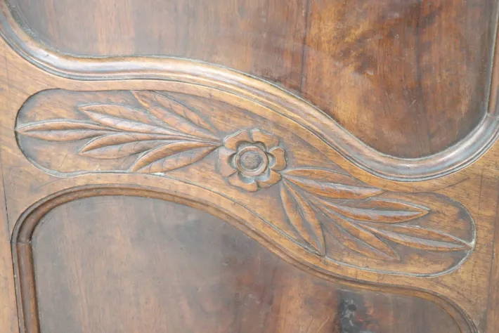 Pamono Antique French Wardrobe in Solid Walnut, 1770s