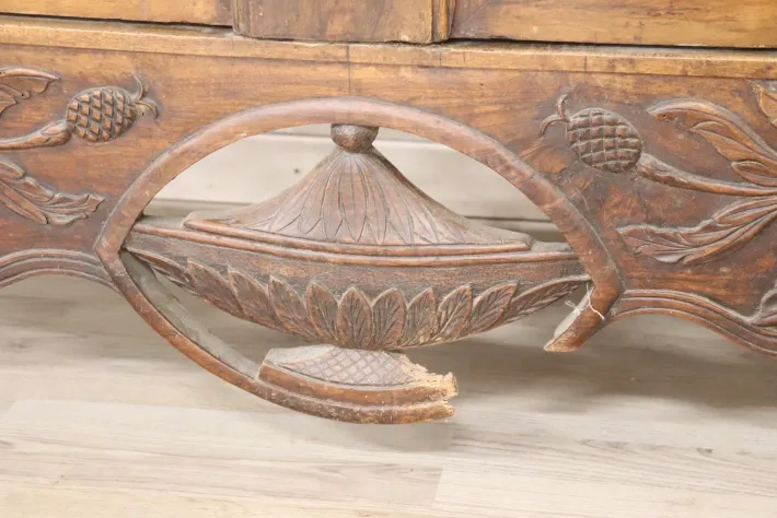 Pamono Antique French Wardrobe in Solid Walnut, 1770s