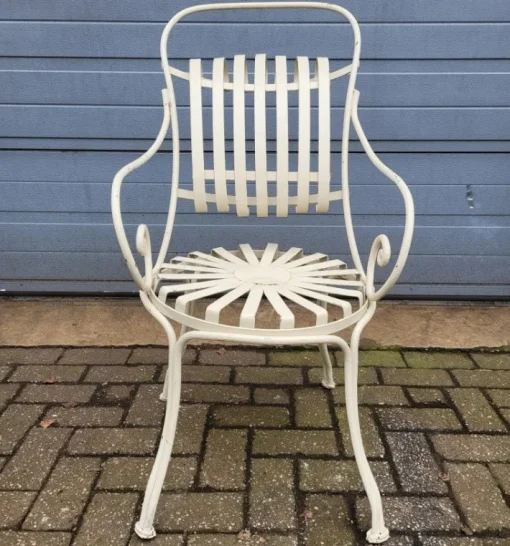 Pamono Antique French Wrought Iron Bistro Chairs, Set of 4 Online