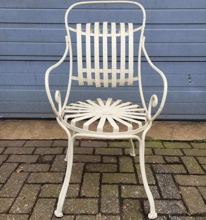 Pamono Antique French Wrought Iron Bistro Chairs, Set of 4 Online
