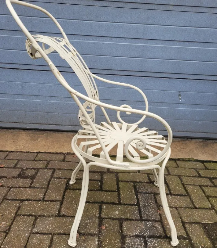 Pamono Antique French Wrought Iron Bistro Chairs, Set of 4 Online