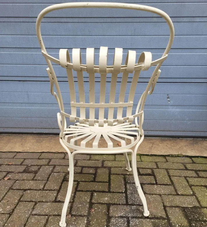 Pamono Antique French Wrought Iron Bistro Chairs, Set of 4 Online