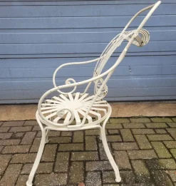 Pamono Antique French Wrought Iron Bistro Chairs, Set of 4 Online