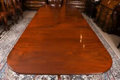 Pamono Antique George III Regency Twin Pillar Dining Table, 1820 Sale