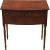 Pamono Antique Georgian Bow-Front Mahogany Writing Table Hot