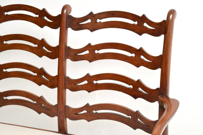 Pamono Antique Georgian Ladderback Settee, 1820s Clearance
