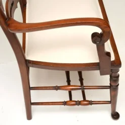 Pamono Antique Georgian Ladderback Settee, 1820s Clearance