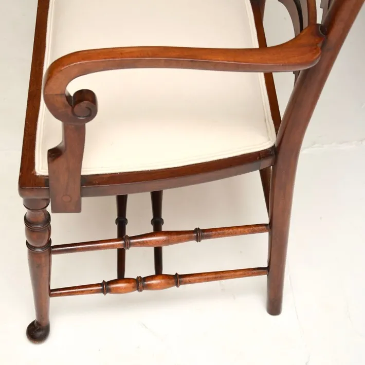 Pamono Antique Georgian Ladderback Settee, 1820s Clearance