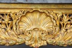 Pamono Antique Gilded Console Table with Marble, Paris. 1860s Best