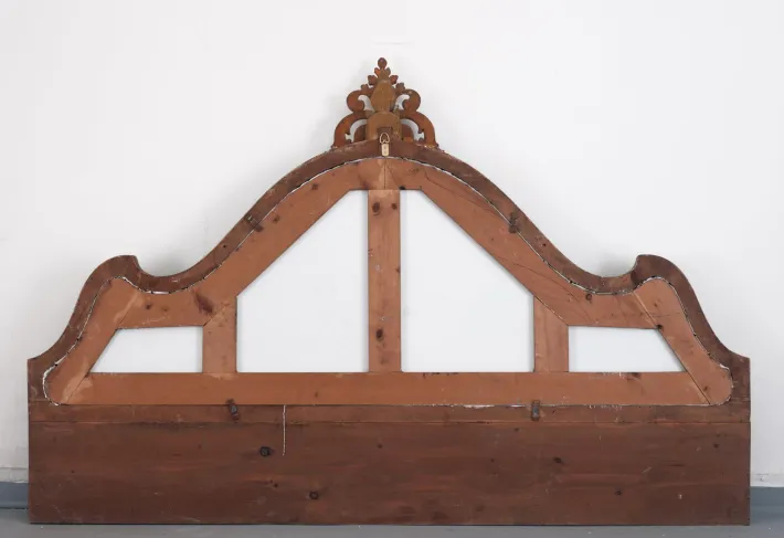 Pamono Antique Gilded Headboard with Louis XIV Style Central Decoration, 1950s Discount