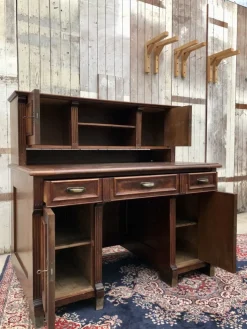 Pamono Antique Gründerzeit Style Desk in Mahogany and Burr Walnut Outlet