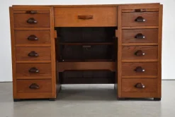 Pamono Antique Haagse School Oak Work Desk, 1920s
