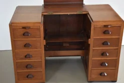 Pamono Antique Haagse School Oak Work Desk, 1920s