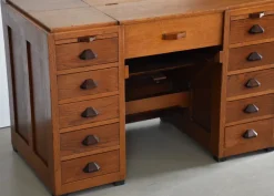 Pamono Antique Haagse School Oak Work Desk, 1920s