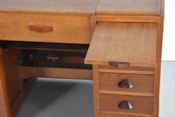 Pamono Antique Haagse School Oak Work Desk, 1920s