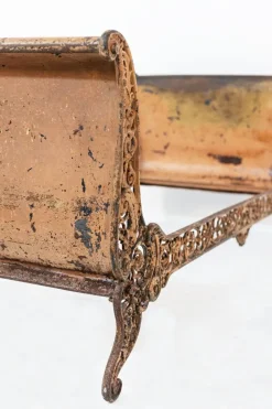 Pamono Antique Industrial Single Bed in Wrought Iron, 1890s Sale