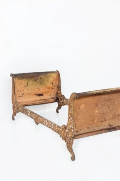 Pamono Antique Industrial Single Bed in Wrought Iron, 1890s Sale