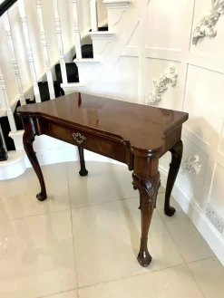 Pamono Antique Irish George II Chippendale Mahogany Card Table, 1750 Online