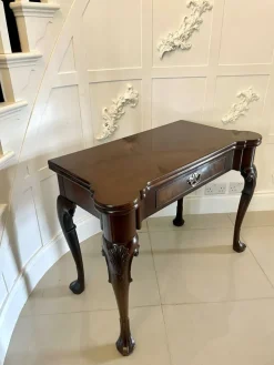 Pamono Antique Irish George II Chippendale Mahogany Card Table, 1750 Online