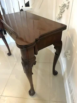 Pamono Antique Irish George II Chippendale Mahogany Card Table, 1750 Online