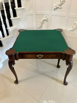 Pamono Antique Irish George II Chippendale Mahogany Card Table, 1750 Online