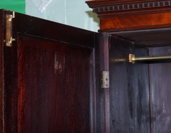 Pamono Antique Irish Georgian Style Hardwood Wardrobe from Millar & Beatty