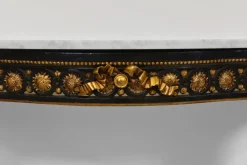 Pamono Antique Italian Console Table with Gilt & Ebonised Marble Top Sale