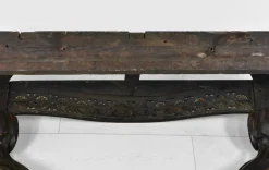 Pamono Antique Italian Console Table with Gilt & Ebonised Marble Top Sale