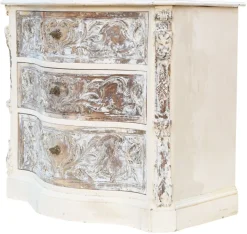 Pamono Antique Italian Painted Carved Serpentine Chest of Drawers, 1920s Discount