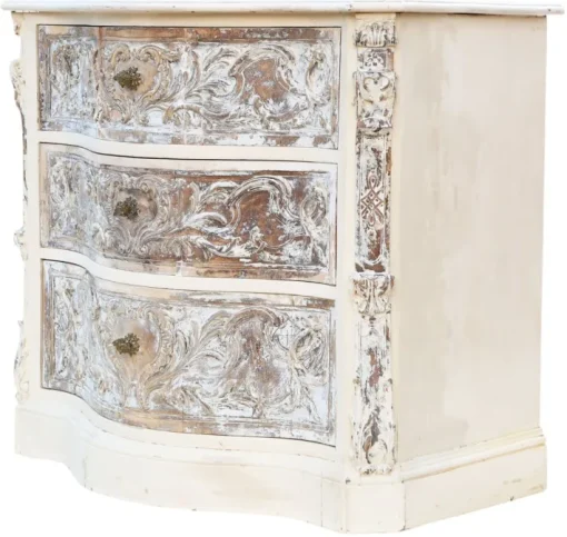 Pamono Antique Italian Painted Carved Serpentine Chest of Drawers, 1920s Discount