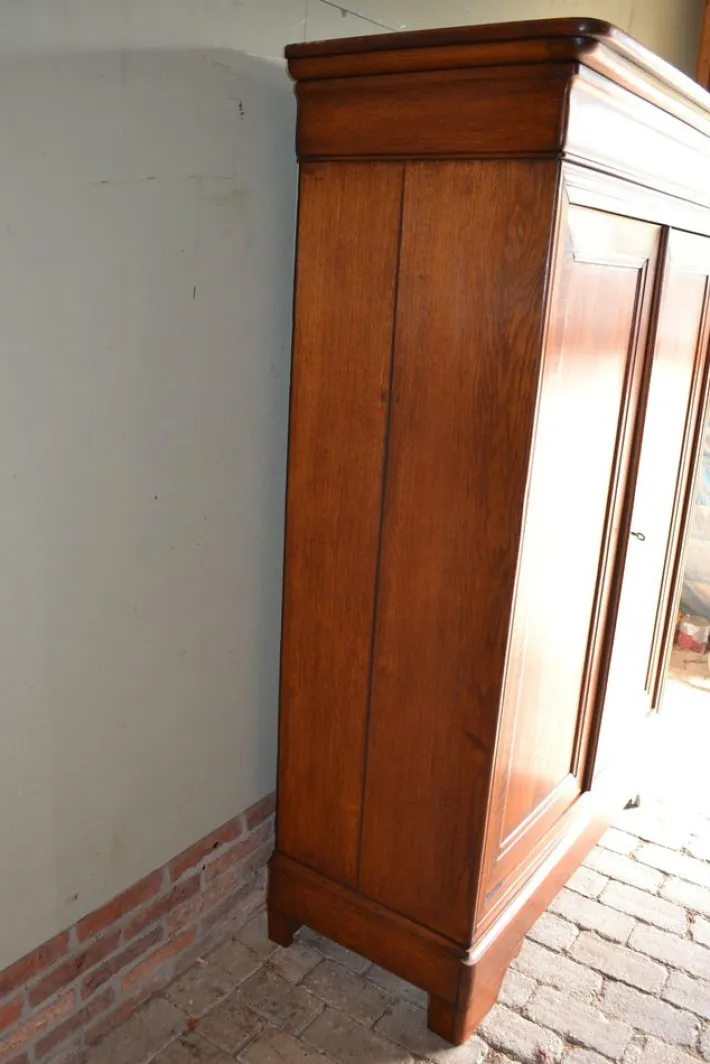 Pamono Antique Louis Philippe Oak Maiden Wardrobe Clearance