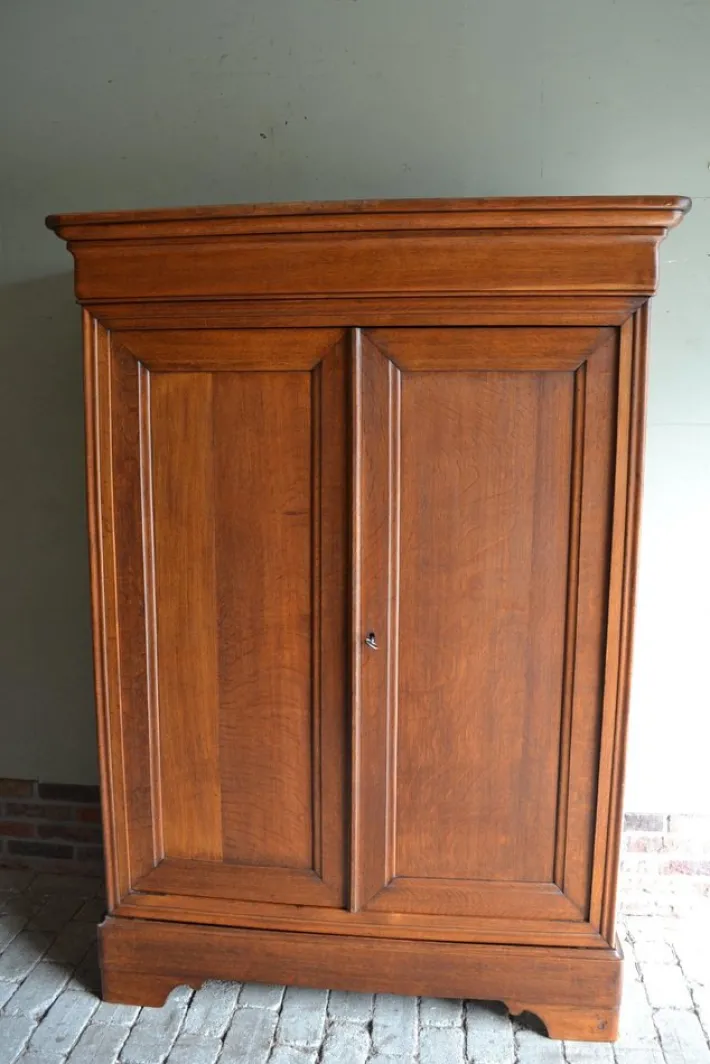Pamono Antique Louis Philippe Oak Maiden Wardrobe Clearance