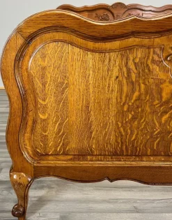 Pamono Antique Louis XV French Carved Double Bed