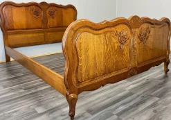 Pamono Antique Louis XV French Carved Double Bed