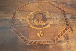 Pamono Antique Louis XVI Center Room Desk in Solid Walnut, Naples, 18th Century Clearance