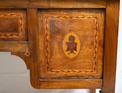 Pamono Antique Louis XVI Center Room Desk in Solid Walnut, Naples, 18th Century Clearance