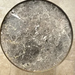 Pamono Antique Louis XVI Wooden Game Table with Brass and Marble Top, 1890s Best