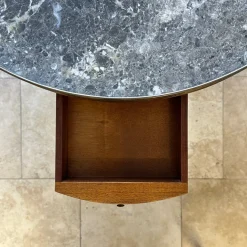 Pamono Antique Louis XVI Wooden Game Table with Brass and Marble Top, 1890s Best