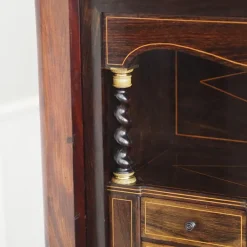 Pamono Antique Mahogany Biedermeier Secretaire with Inlay and Marble Top Sale