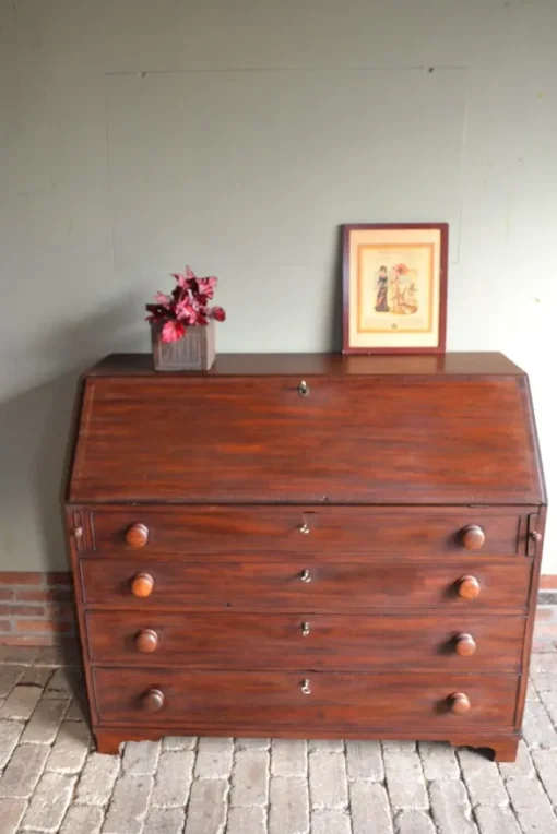 Pamono Antique Mahogany Secretaire, 1860 New