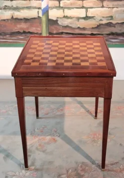 Pamono Antique Mahogany Veneer Game Table Best