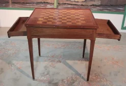 Pamono Antique Mahogany Veneer Game Table Best