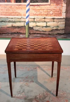 Pamono Antique Mahogany Veneer Game Table Best