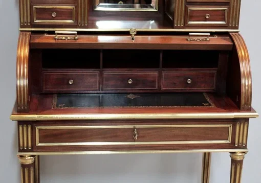 Pamono Antique Mahogany Veneer Secretaire
