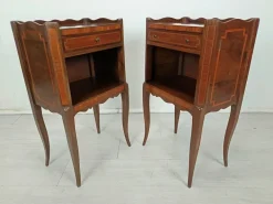 Pamono Antique Marquetry Bedside Tables, 1890s, Set of 2 Sale