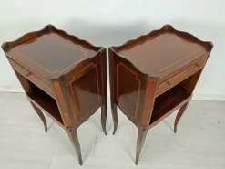 Pamono Antique Marquetry Bedside Tables, 1890s, Set of 2 Sale