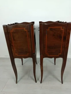 Pamono Antique Marquetry Bedside Tables, 1890s, Set of 2 Sale